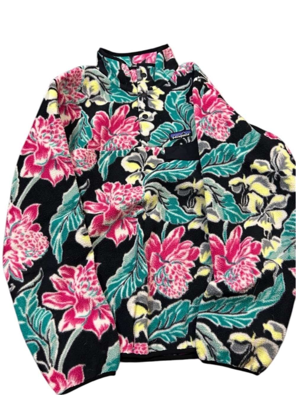 Patagonia Synchilla Snap T Fleece Womens Rare Manoa Floral Hawaiian small